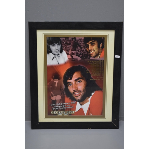 362 - Framed and Glazed George Best Promotional Picture approx 22