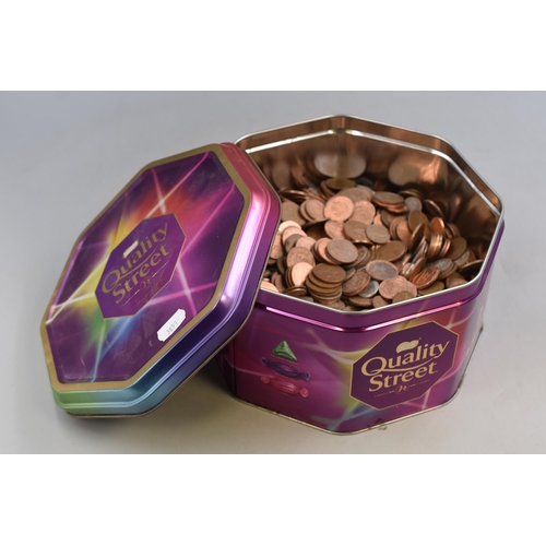 153 - Tin of Approx. 9KG of Mainly UK Currency