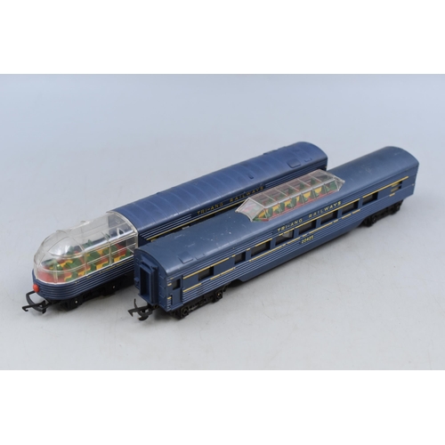 166 - Two Pre-Owned Triang ' Observation ' Carriages, 20537 and 20425, OO Gauge