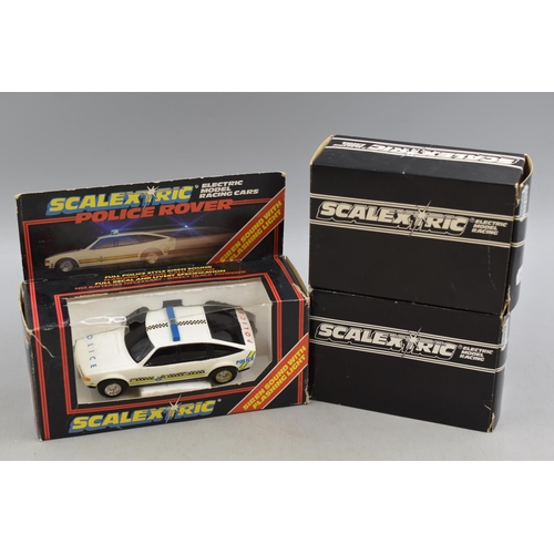 172 - Scalextric Police Rover and two Standard Hand Throttles all in Original Boxes