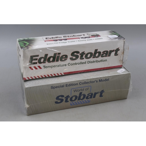 178 - Two 'Eddie Stobart' Die-Cast Collectors Models By Atlas Editions in Sealed Boxes, Komatsu PC30 Hyrau... 