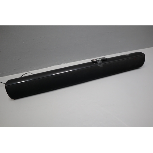 481 - Goodmans Bluetooth Sound Bar complete with Remote and Power Lead powers on when tested