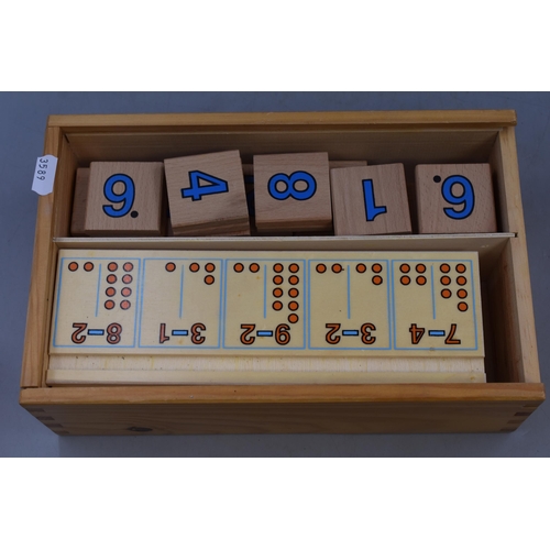 484 - Selection of Dominoes in Wooden Storage Boxes