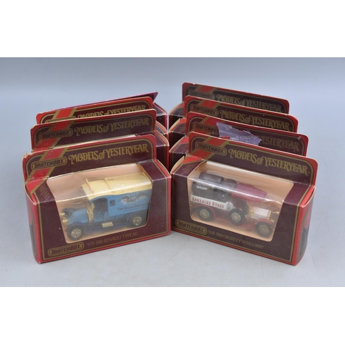 498 - Collection of Eight Boxed Matchbox Vintage Style Models of Yesterday vehicles