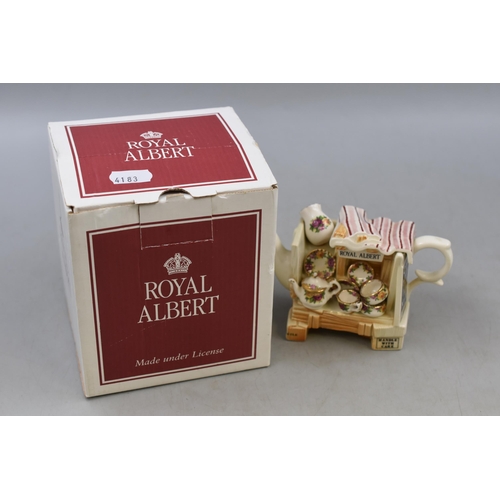 243 - A Boxed Novelty Royal Albert Old Country Roses Stall Teapot, Approx 3.5