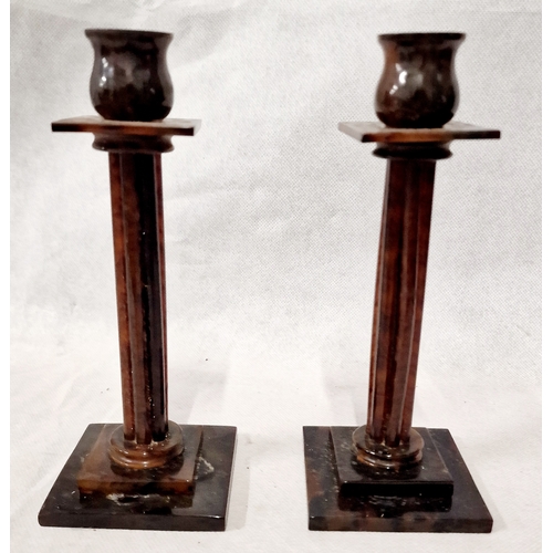 247 - Pair of Celluloid Candle Holders Approx 8 inches tall.