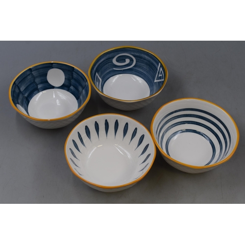 248 - Four Abstract Japanese Bowls Complete with Box