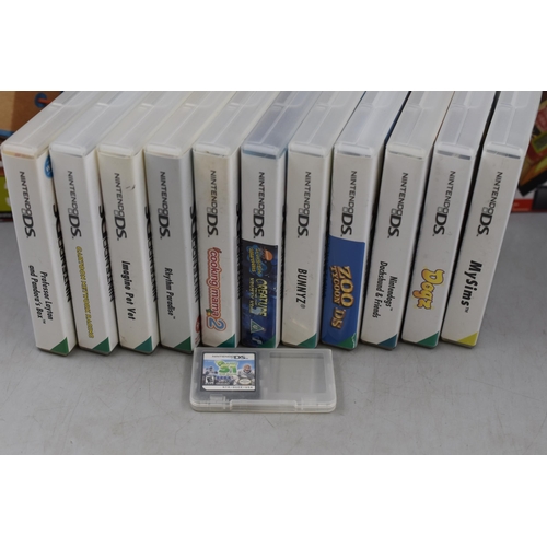 507 - Nintendo DS Games to include My Sims, Cooking Mama and More Plus Nintendo Switch Labo Cardboard Shee... 