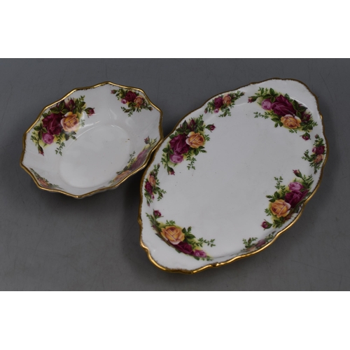 278 - Royal Albert Old Country Roses Serving Dish and More (a/f)