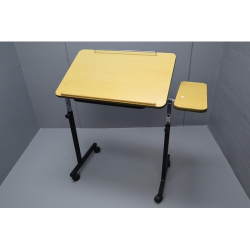 571 - A Roma Medical Adjustable Bed and Chair Table, On Castors