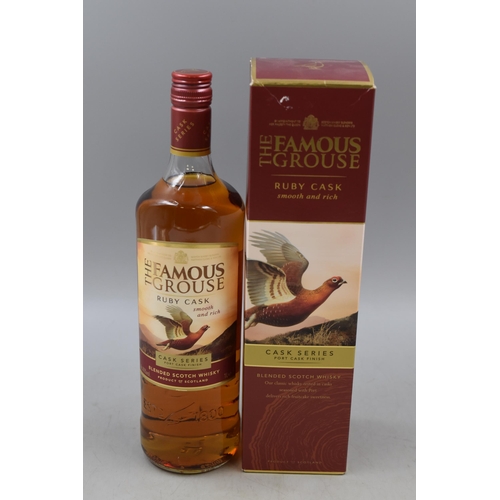 301 - Sealed 1 Ltr Bottle of The Famous Grouse Ruby Cask Blended Scotch Whisky Complete with Box