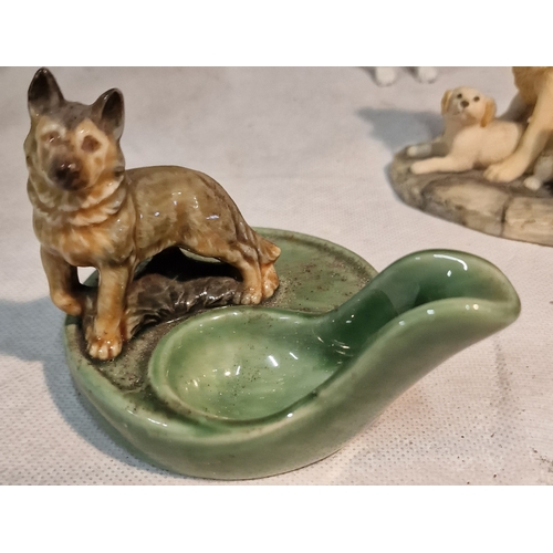 302 - Dog Themed Ornaments Includes Hummell, 1959 Capodimonte, Wade, Border Fine Arts and more.