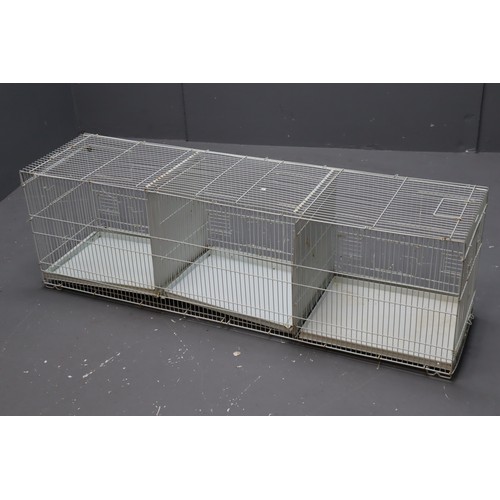 654 - A Triple Show Bird Cage, Approx 48