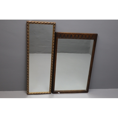 611 - Two mirrors one gilt frame 12