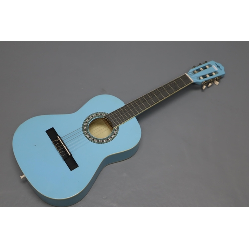 663 - Gear4music 3/4 Blue Acoustic Guitar