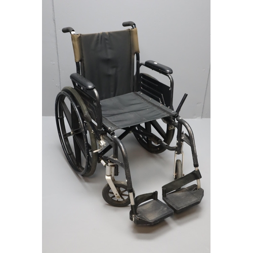 664 - Lightweight Suntec TL Wheelchair with Solid Tyre Fitment and twin Brake System complete with Footres... 