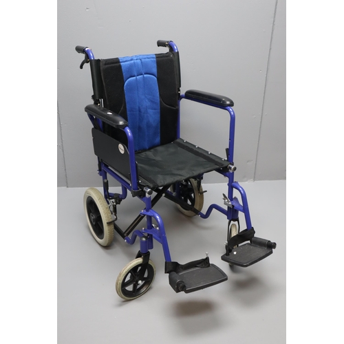 665 - Lightweight King Wheelchair with Solid Tyre Fitment and twin Brake System complete with Footrest