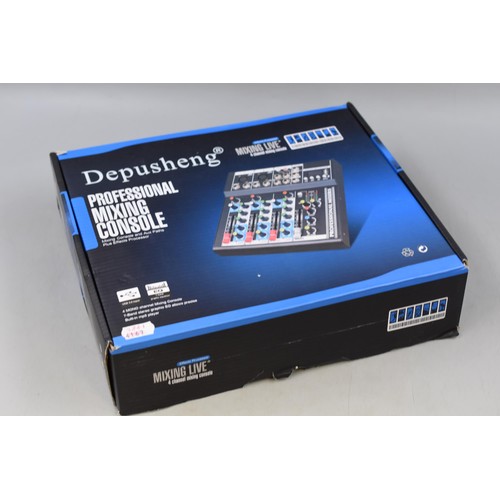 614 - Depusheng 4 Channel Professional Mixing Console (Powers On When Tested)