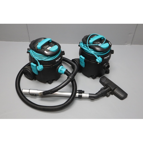 668 - Two Working Truvox International Vtve Industrial Hoovers one with Hose one without.