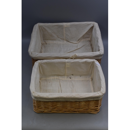 689 - Five Wicker Storage Baskets (Largest 16.5