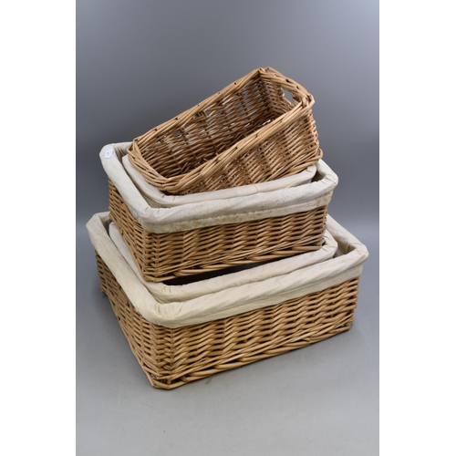 689 - Five Wicker Storage Baskets (Largest 16.5