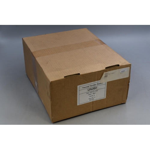 761 - New Box of 10 Rolls of Thermal Transfer Ribbons UN260 (155mm x 450m)