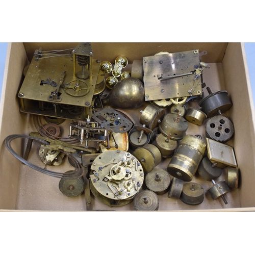 700 - Selection of Brass Clock Parts