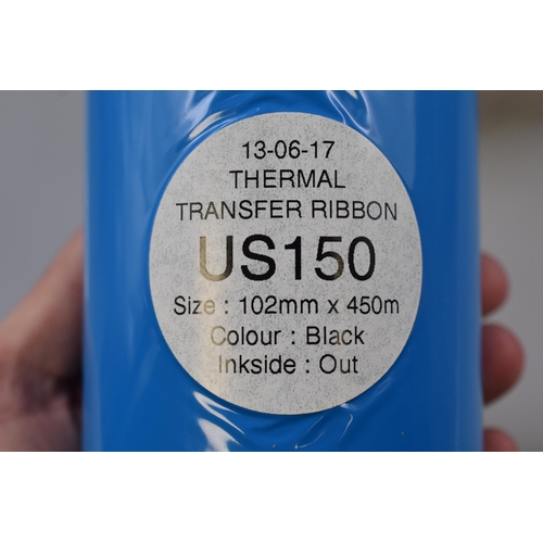 703 - 9 New Rolls Thermal Transfer Ribbon (102mm x 450m)