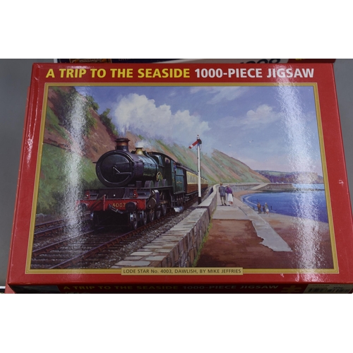 816 - Six Boxed Jigsaw Puzzles including Grand Canyon, Venetian Canal and More