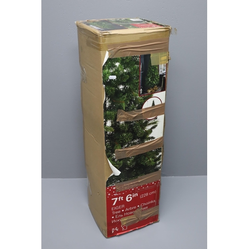 824 - Sealed EIGER 7ft 6 Inches Christmas Tree