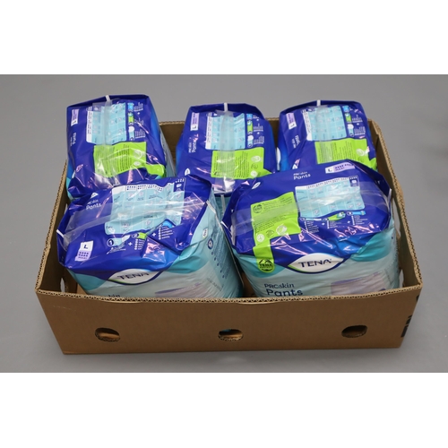 848 - Five New Packs of Tena Pro Skin Maxi L