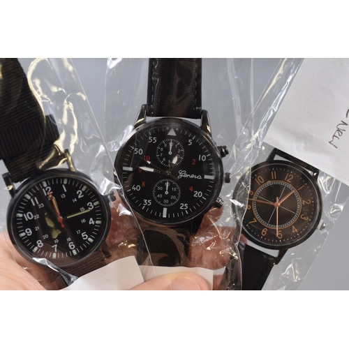76 - Three New Quartz Watches in Packaging