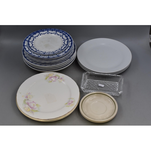 237 - A Large Selection of Collectable Ceramic Plates, With Cut Crystal Dish. Includes Losol Ware, Royal W... 