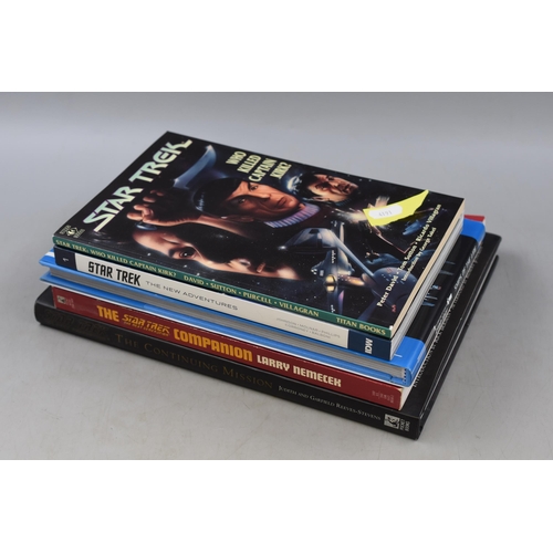 464 - Collection of Five 'Star Trek ' Books to Include, Star Trek The Next Generation, ' The Continuing Mi... 