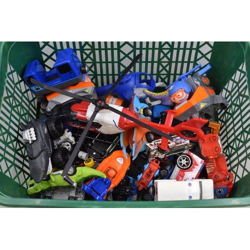 503 - Selection of mini and medium sized play worn cars and helicopters