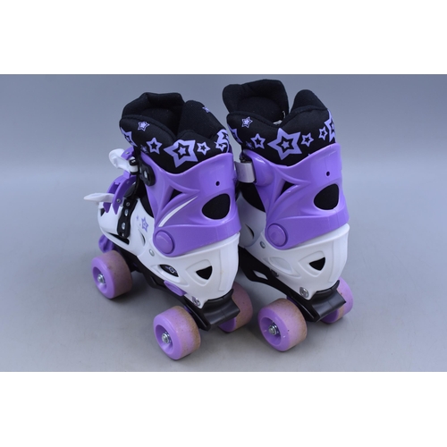 687 - Pair of Roller Boots with Knee Pads size 