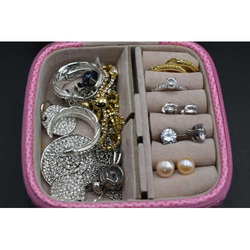 7 - Jewellery Box Containing a Silver 925 Ring, Earrings, Necklaces and a Bracelet (includes other Silve... 