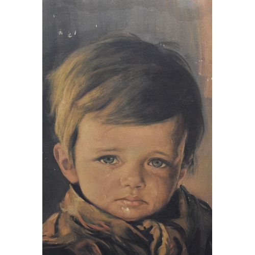 49 - Giovanni Bargolin Mid Century Print entitled Crying Boy in Gilt Mount (29