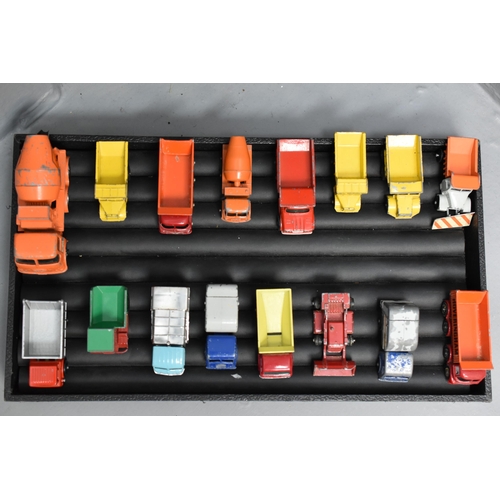 87 - Selection of Play Worn Die Cast Metal Vehicles to include Matchbox 70 Gritspreader, Lesney Matchbox ... 