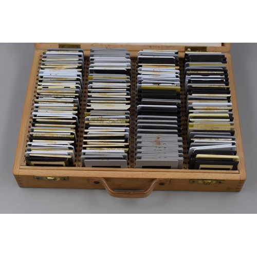 253 - Mixed Collection of Film Slides in a Wooden Storage case plus Two other cases one with Film Slides i... 