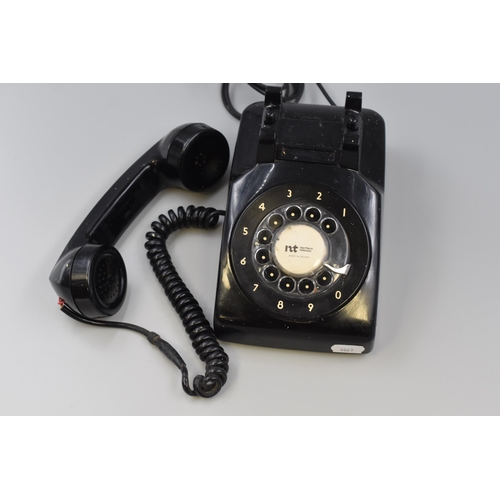 255 - Mid Century Black Rotary Dial Telephone