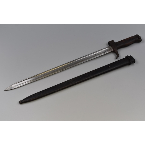 260 - A Military Style Bayonet, With Markings on Hilt and Sheath (71450), Approx 15.5