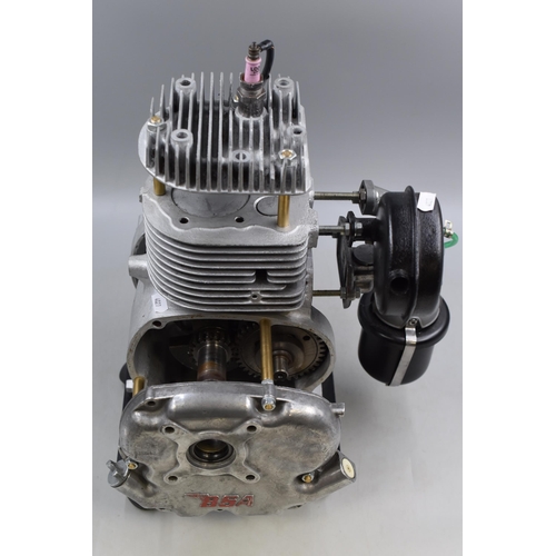 280 - 1950's BSA Stationery Engine with Hand Crank To Show Moving Parts, Cutaway Type, Educational