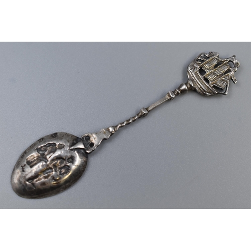 19 - Vintage Silver 925 Spoon with Ships Head Handle