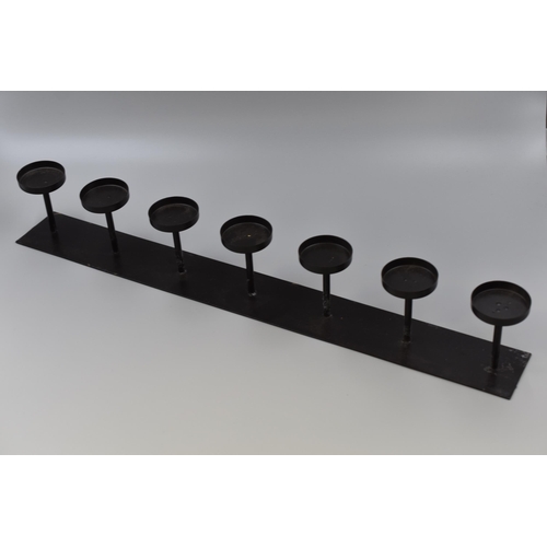 288 - A Seven Candle Candleholder, In Natural Wooden Trough. Approx 32