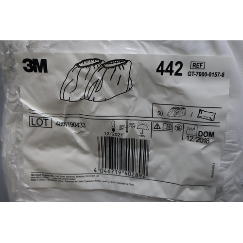 302 - Three Packs of Fifty 3M Shoe Covers