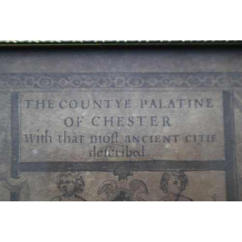 306 - Two Vintage Style Framed and Glazed Maps, Includes Chester and Cumberland. Largest Approx 16