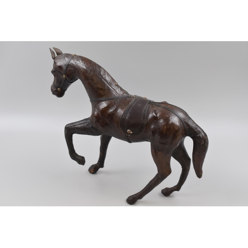 320 - Vintage Leather Horse Figure (14