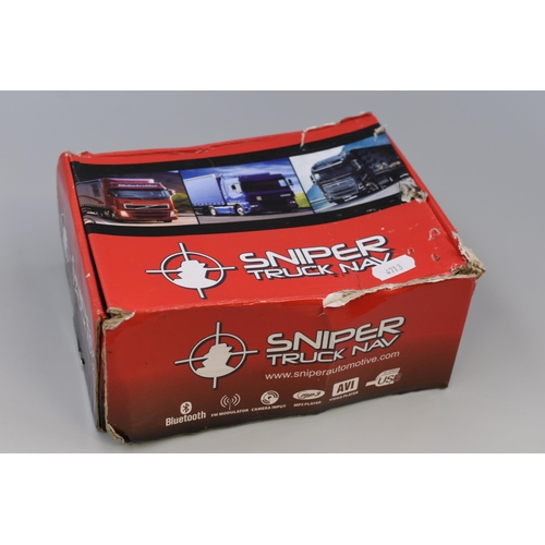 323 - Sniper Truck Sat Nav with Power Lead and Box