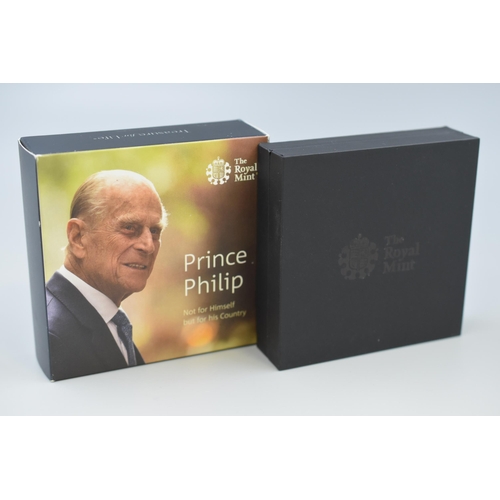 99 - Royal Mint Prince Philip Life of Service 2017 UK £5 Silver Proof Piedfort Coin complete with C... 